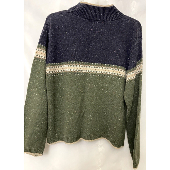 Dressbarn Women’s Size XL Green/Blue Fair Isle Turtleneck Sweater - Picture 2 of 7